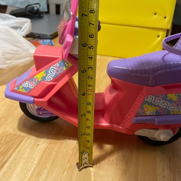 vintage 1989 barbie around town scooter pink and purple flowers mattel - Picture 8 of 8